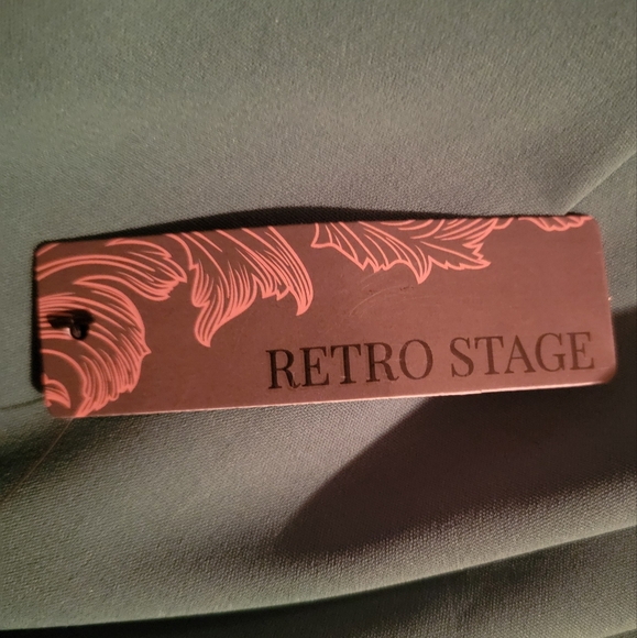 60s/70s Vintage Inspired Retro Stage Size 2XL Green Floral Halter Midi Dress - Picture 8 of 10